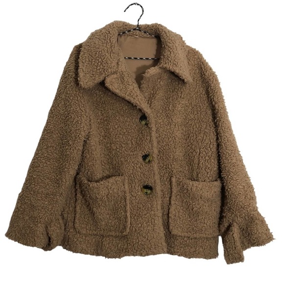 Free People Jackets & Blazers - Free People So Soft Faux Shearling Teddy Coat Jacket Medium